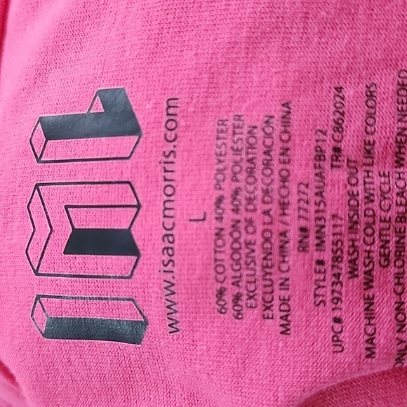 Isaac Morris Maybe I Am The Drama Pink Short Sleeve Tee New With Tags - Picture 7 of 8